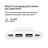 Extensor de Alimentación USB de 4 Puertos BoostCharge