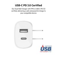 Cargador de Pared Dual con Cable USB-C a Lightning 37W