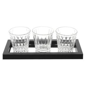 Candeleros Con Bandeja 4Pz 27.5X9X12.5 Cm - Concepts
