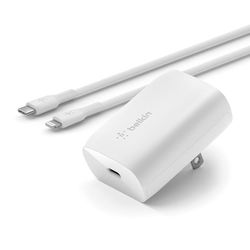 Cargador de Pared con Puerto USB-C y Cable Lightning 20 W