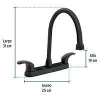 Mezcladora para Cocina Cuello Largo Negro - Foset