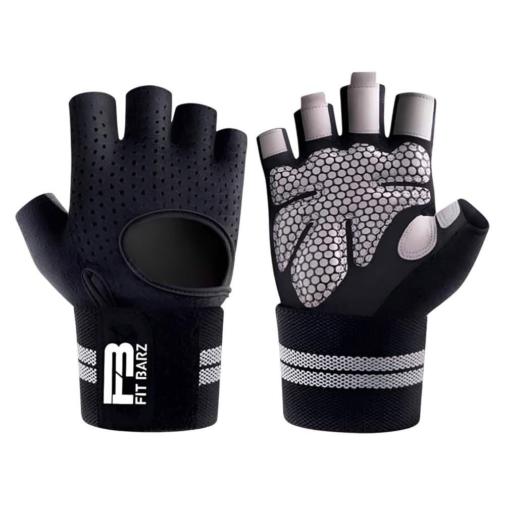Guantes de Entrenamiento con Muñequera Ajustable Guantes para Entrenamiento Gym PRO con Muñequera Integrada Talla M Color Negro