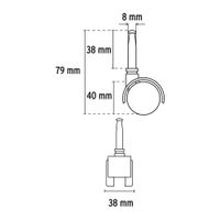 Rodo Tipo Yoyo Con Espiga De 40 Mm - Fiero