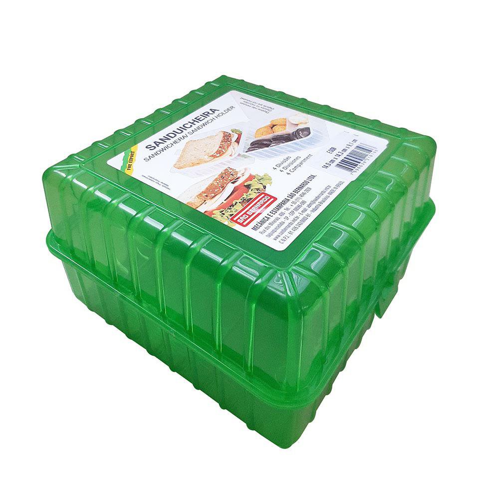 Contenedor para Alimentos con Divisiones Color Verde