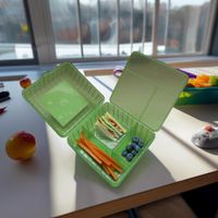 Contenedor para Alimentos con Divisiones Verde