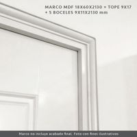 Marco de Mdf Beige de 1x6x213 Cm