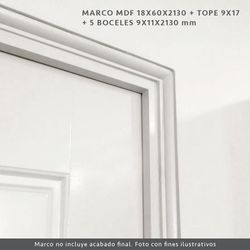 Marco de Mdf Beige de 1x6x213 Cm