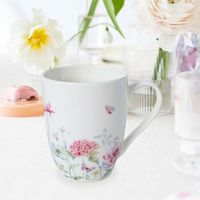 Set de 2 Pocillos con Diseño de Flores 340 Ml
