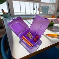 Contenedor para Alimentos con Divisiones Morado