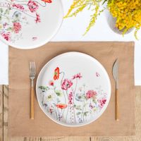 Plato de Cerámica con Diseño Floral 7.8 Plg