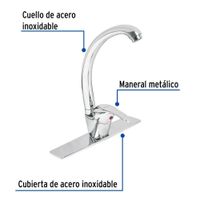 Monomando-Fregadero-Cuello-Alto-Aqua---Foset