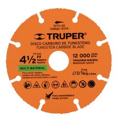Disco Multimaterial de Carburo de Tungsteno 4-1/2 Plg