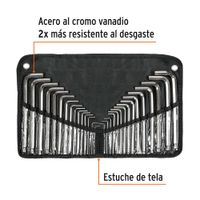 Set de 30 Llaves Allen Largas Std/Mm Punta Bola con Estuche