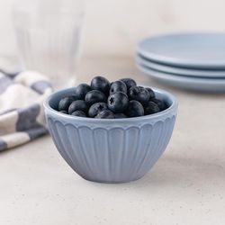 Bowl de Cerámica Estilo Elegante Celeste Tornasol 6.1 Plg
