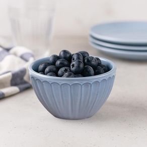 Bowl de Cerámica Estilo Elegante Celeste Tornasol 6.1 Plg