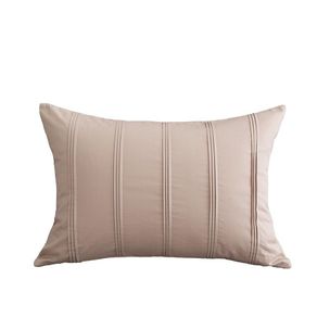 Cojín Decorativo Beige con Diseño Acanalado 25 x 50 Cm