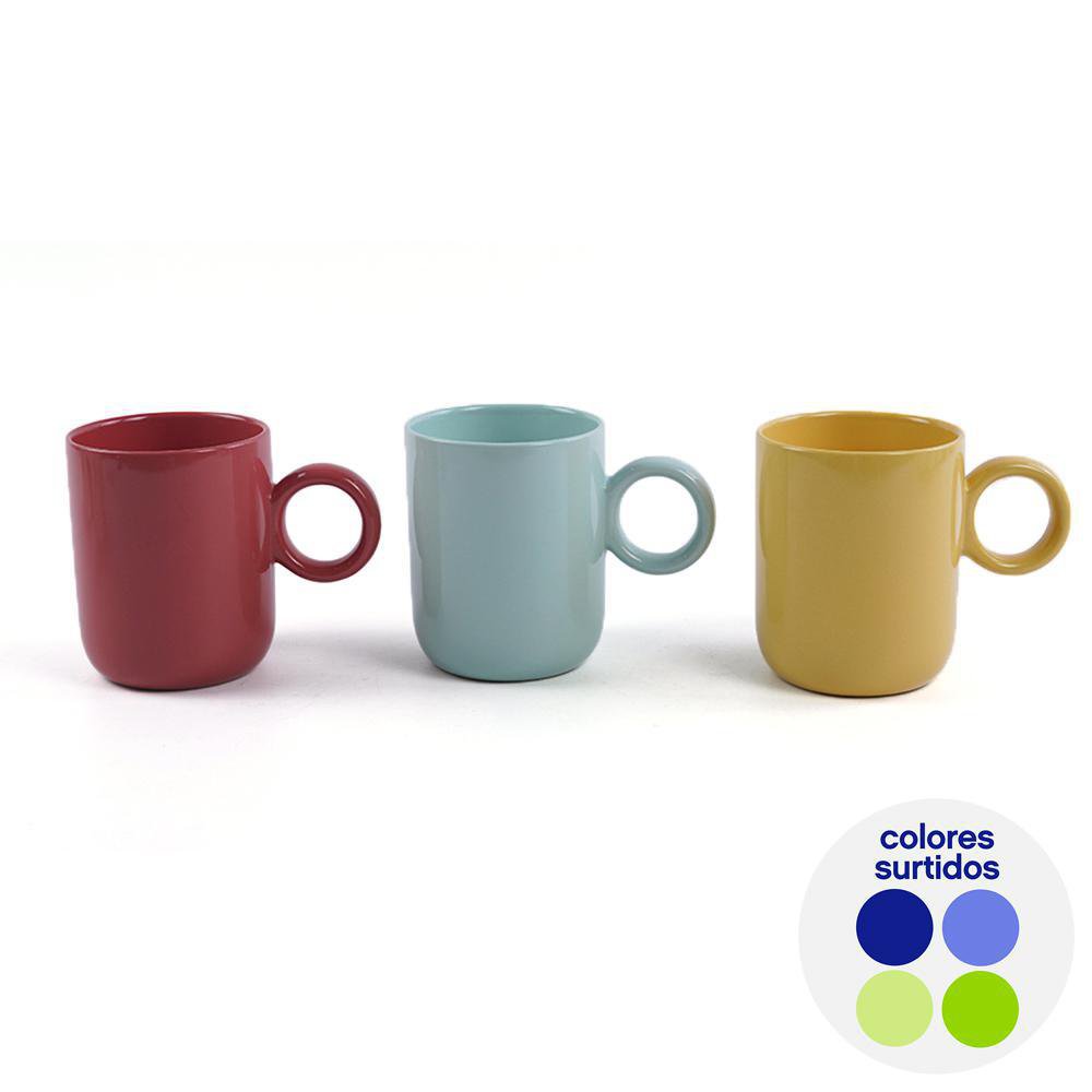 Taza Cerámica de 14 Oz Colores Surtidos Taza de Cerámica de 14 oz Color Surtido