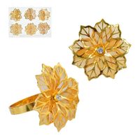 Set de 6 Anillos para Servilleta Dorados