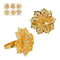 Set de 6 Anillos para Servilleta Dorados