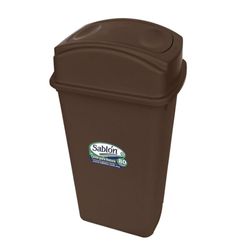 Cesto para Basura Balancín Lateral Color Café 80 L