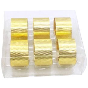 Set de 6 Anillos para Servilletas Dorados