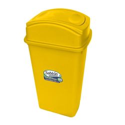 Basurero Balancín Lateral Color Amarillo 80 L