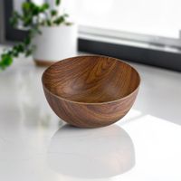 Tazón Redondo Decorativo Efecto Madera