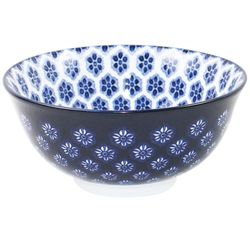 Set de 4 Bowls Diseño Flores Azules 6 Plg