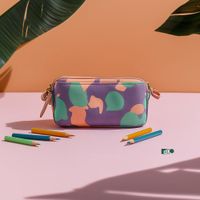 Estuche Multiuso Celeste y Lila Agapec