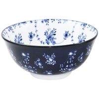 Set de 4 Bowls Diseño Hojas Azules 6 Plg