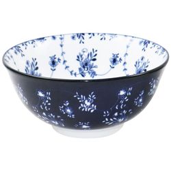 Set de 4 Bowls Diseño Hojas Azules 6 Plg