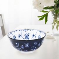 Set de 4 Bowls Diseño Hojas Azules 6 Plg