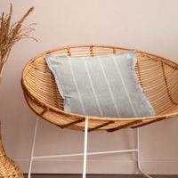 Funda de Cojín Rayas Verticales 45 x 45 Cm Beige