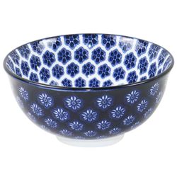 Set de 4 Bowls Diseño Flores Azules 4.5 Plg