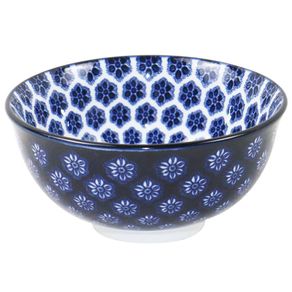 Set de 4 Bowls Diseño Flores Azules 4.5 Plg