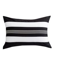 Cojín Decorativo Milani Rayas Horizontales Blanco y Negro 35 X 50 Cm