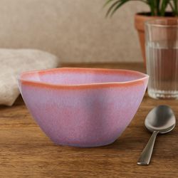 Bowl de Cerámica Estilo Elegante Celeste Tornasol 5.9 Plg