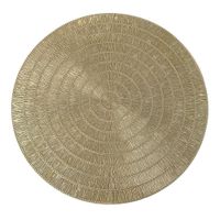 Individual Decorativo Redondo Dorado 38 Cm