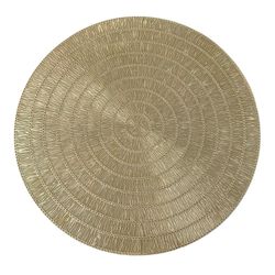 Individual Decorativo Redondo Dorado 38 Cm