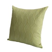 Funda Decorativa Verde con Bordado de Hojas 65 X 65 Cm