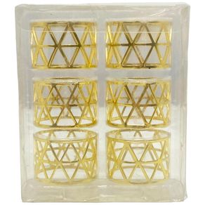 Set de 6 Anillos para Servilleta Dorados