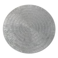 Individual Decorativo Redondo Plateado