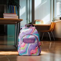 Mochila Juvenil Porta PC 14" Acuarela Morada