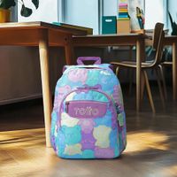 Mochila Juvenil Porta PC 14" Acuarela Diseño Ositos