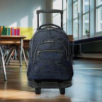 Mochila Ruedas Porta PC 15.4" Azul