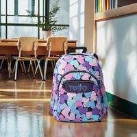 Mochila Juvenil Porta PC 14" Acuarela Diseño Corazón