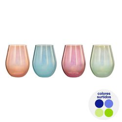 Set 4 Vasos para Vino 18 Oz Colores Surtidos