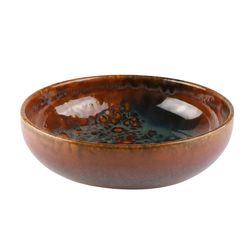 Bowl De Cerámica Acabado Esmaltado Outono Café