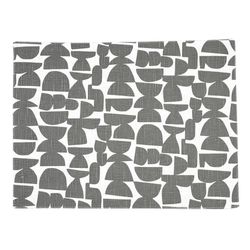 Mantel Individual Con Diseño Abstracto Gris