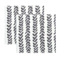 Set 2 Servilletas de Tela Floral Gris